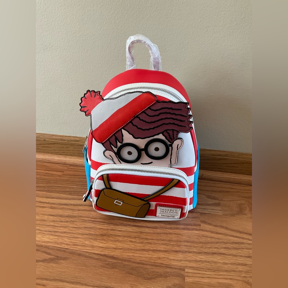 Hard Tag Loungefly WHERE’S WALDO Red & Blue Backpack NWT